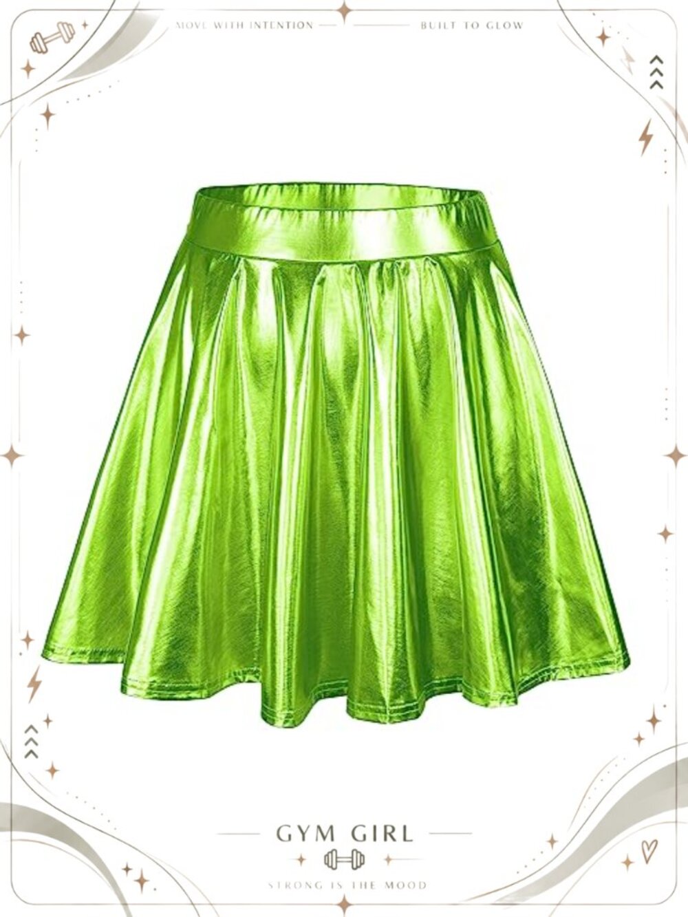 Women's Mini Skater Skirt 95% Polyester 5% Spandex High Rise Flared
